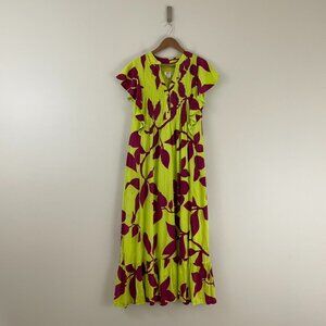 Anthropologie Maeve Cassandra Floral Maxi Dress in Green Size Small